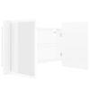 vidaXL LED Bathroom Mirror Cabinet White 80x12x45 cm Acrylic