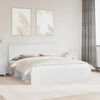 vidaXL Bed Frame with Headboard White 200 x 200 cm Solid Pine Wood