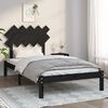 vidaXL Bed Frame without Mattress Black 100x200 cm Solid Wood