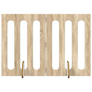 vidaXL Folding Pet Fence 2 pcs Sonoma Oak 100.5 x 38 x 70 cm