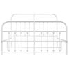 vidaXL Metal Bed Frame without Mattress with Footboard White 140x200cm