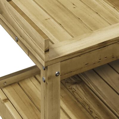 vidaXL Potting Table with Shelves 108x45x86.5 cm Impregnated Wood Pine