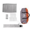 vidaXL Family Tent Tipi 10-Person Grey and Orange Waterproof