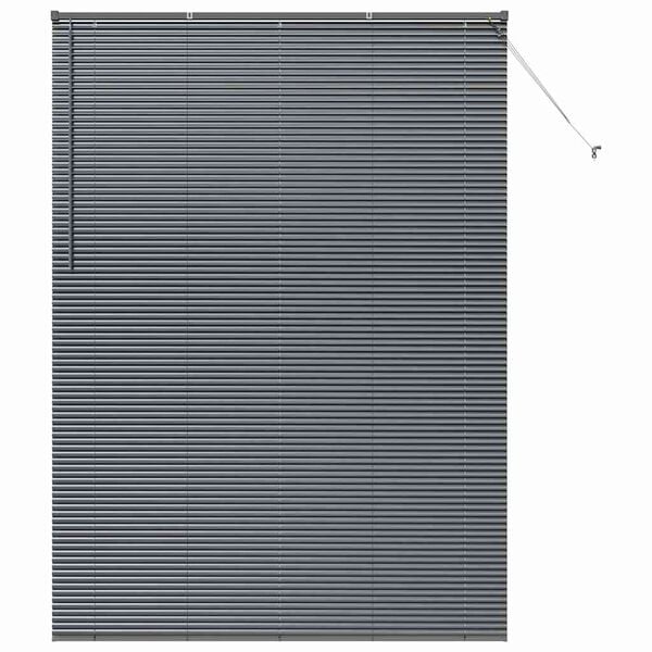 vidaXL Window Blind with Curtains Manual Dark grey Aluminium