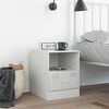 vidaXL Bedside Cabinet White 34.5x39x44 cm Steel