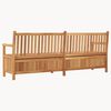 vidaXL Bench with Storage Brown 228 x 60 x 90 cm Solid Teak Wood