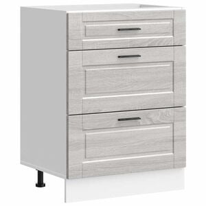 vidaXL Kitchen Base Cabinet "Porto" Grey Sonoma Engineered Wood