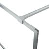 vidaXL Walk-in Shower Wall Silver 80x195 cm Clear ESG Glass