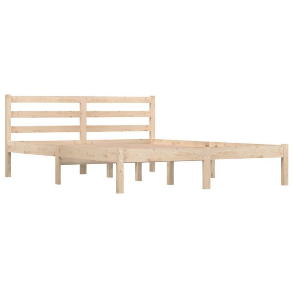 vidaXL Bed Frame without Mattress Solid Wood Pine 140x190cm
