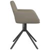 vidaXL Swivel Dining Chairs 2 pcs Light Grey Velvet
