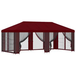vidaXL 6 x 3 m Burgundy Polyester and Steel 190