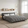 vidaXL Summer Duvet Quilted Light Grey 200 x 200 cm Microfiber