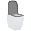 vidaXL Toilet Seat Grey 47.5 x 35 x 3.6 cm Duroplast