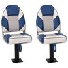 vidaXL 4 Piece Foldable Boat Seat Set High Backrest