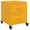 vidaXL Bedside Cabinets 2 pcs Mustard Yellow 36x39x43.5 cm Steel
