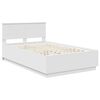 vidaXL Bed Frame with Headboard White 135 x 190 cm Engineered Wood