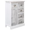 vidaXL Sideboard with 10 Drawers Grey 113x30x79 cm Wood