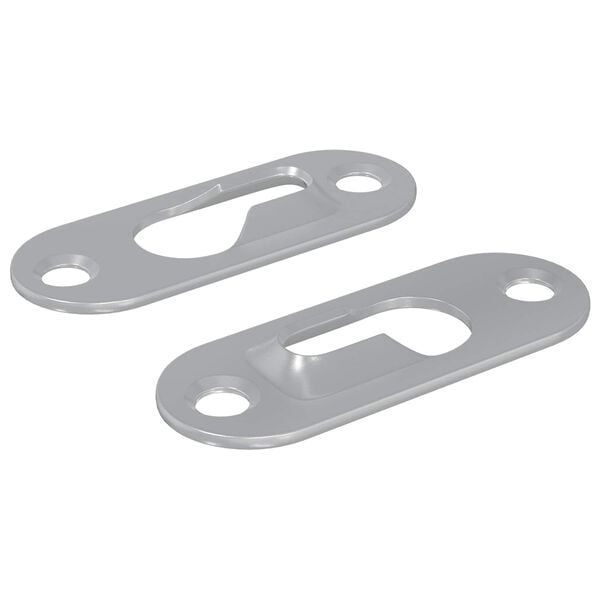 vidaXL Keyhole Hanger 2 pcs Silver 45 x 16 x 3.5 mm Iron