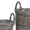 vidaXL Planter Basket with Storage 2 pcs Grey