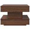 vidaXL Coffee Table 360-Degree Rotatable Brown Oak 50x50x34.5 cm