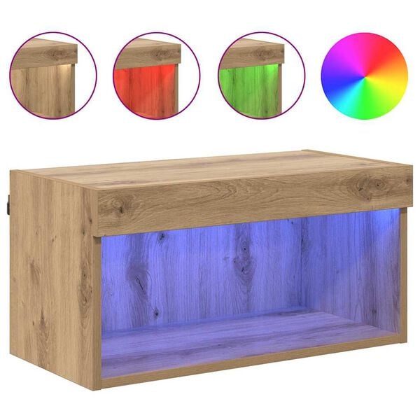 vidaXL TV Cabinet Artisan Oak 60 x 30 x 30 cm Engineered Wood