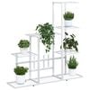 vidaXL Flower Stand 94.5x25x88 cm White Metal