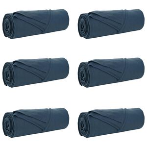vidaXL Throw Blankets 6 pcs Navy Blue 280 x 210 cm 4.74 kg Fleece