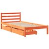 vidaXL Bed Frame without Mattress Wax Brown 100x200 cm Solid Wood Pine