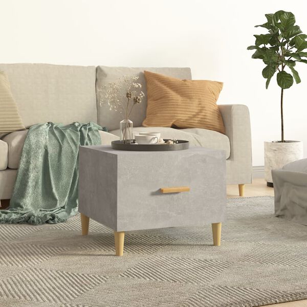 vidaXL Coffee Table Concrete Grey 50x50x40 cm Engineered Wood