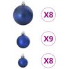 vidaXL Christmas Baubles 100 pcs Blue &Oslash;3/4/6 cm