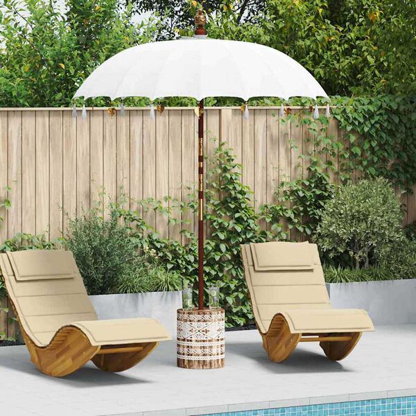 vidaXL Balinese Parasol with Base 260 180-190 cm
