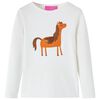 vidaXL Kids'T-shirt with Long Sleeves Ecru 128