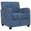 vidaXL Armchair Blue Chenille
