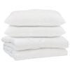 vidaXL Duvet with Pillow 3 pcs White Microfibre