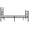 vidaXL Bed Frame without Mattress with Slatted Base Black Metal 140x200 cm
