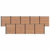vidaXL Fence Panel 9 pcs WPC and Aluminium Brown
