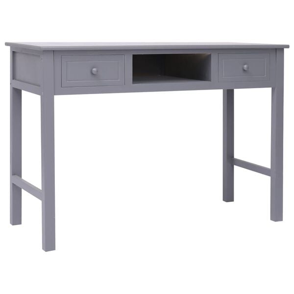 vidaXL Writing Desk Grey 110x45x76 cm Wood