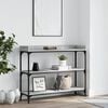 vidaXL Console Table with Shelves Grey Sonoma 100x30x80 cm