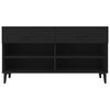 vidaXL Shoe Cabinet Black 102x35x55 cm Engineered Wood