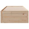 vidaXL Bed Frame without Mattress with Drawers 75x190 cm Small Single Solid Wood Pine