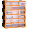 vidaXL Multi-drawer Organiser with 18 Middle Drawers 38x16x47 cm