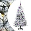vidaXL Artificial Hinged Christmas Tree White 150 cm PE and PVC