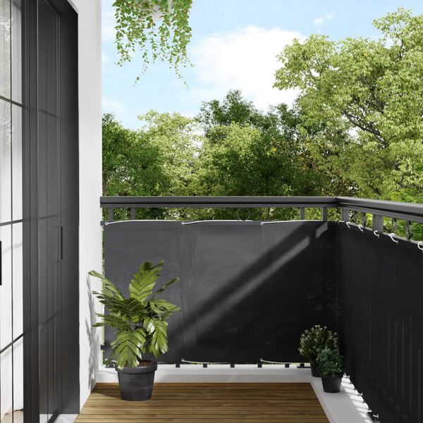 vidaXL Balcony Screen Anthracite 90x1000 cm 100% Polyester Oxford