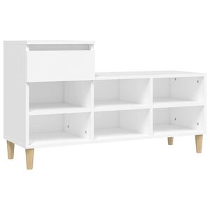 vidaXL Shoe Cabinet White 102x36x60 cm Engineered Wood
