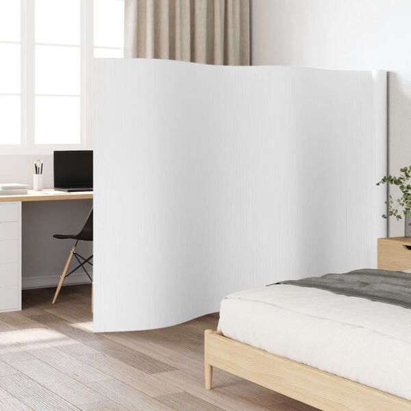 vidaXL Room Divider White Width 600 cm Height 165 cm Bamboo