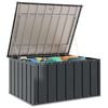 vidaXL Garden Storage Box Black 101 x 82 x 50 cm Steel