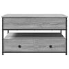 vidaXL Coffee Table Grey Sonoma 85x50x50 cm Engineered Wood and Metal