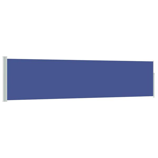 vidaXL Patio Retractable Side Awning 120x500 cm Blue