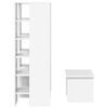 vidaXL Shoe Cabinet with Shelf 2 pcs White Engineered Wood