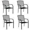 vidaXL 5 Piece Garden Dining Set Anthracite Steel